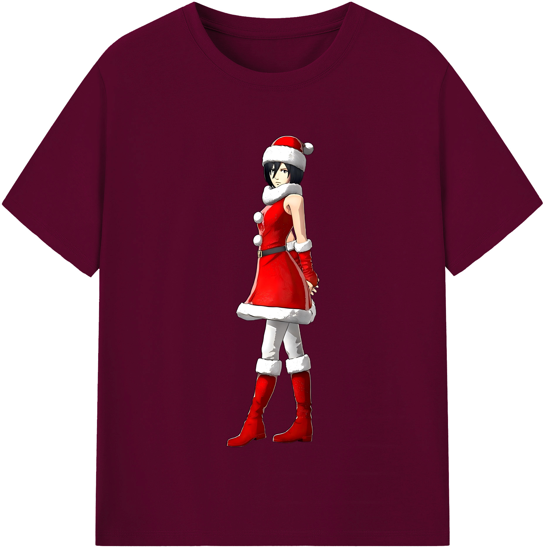 （画像用） 進撃の巨人 ミカサ·アッカーマン Attack on Titan Mikasa Ackerman レディースカジュアルプリントTシャツ（綿100％）